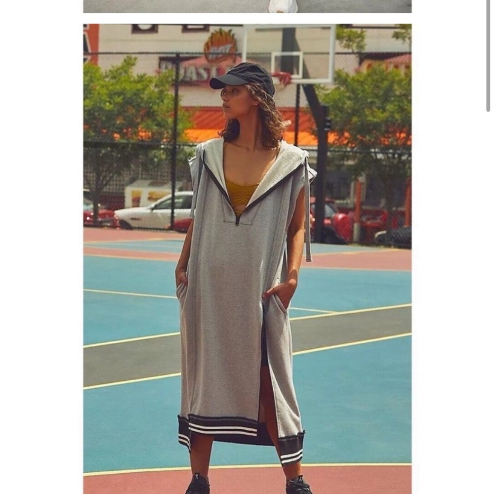 Free people match up maxi sweat hoodie xs